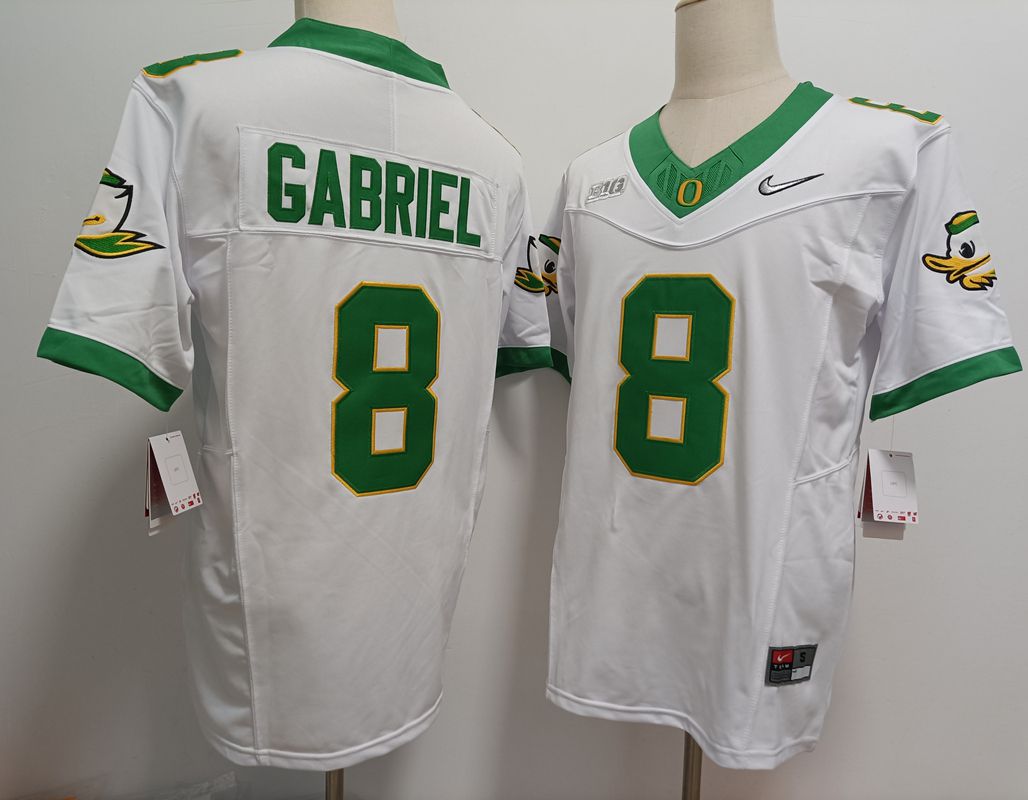 Men Oregon Ducks #8 Gabriel White Nike 2025 NCAA Jersey->ncaa teams->NCAA Jersey